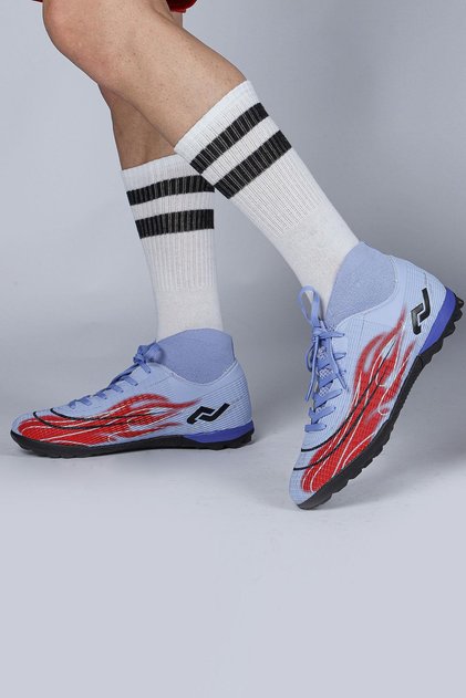 29677 Purple - Red Astroturf Football Boots with Socks