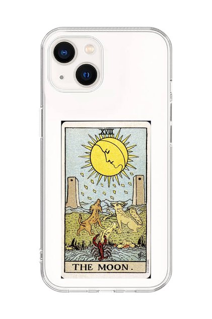iPhone 15 Compatible Transparent Case the Moon Design