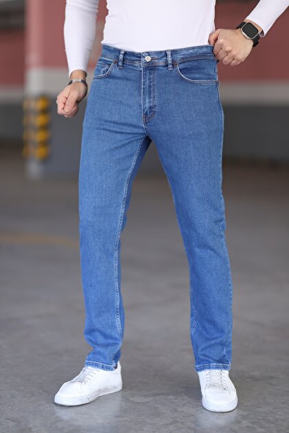 MYRAB DENİM Mavi Erkek Regular Fit Rahat Kesim Jean Pantolon
