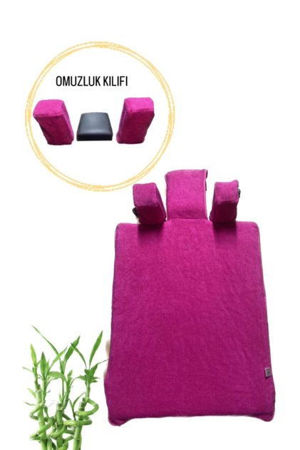 Reformer Havlusu Kaydırmaz Fuşya+Omuzluk Kılıflı