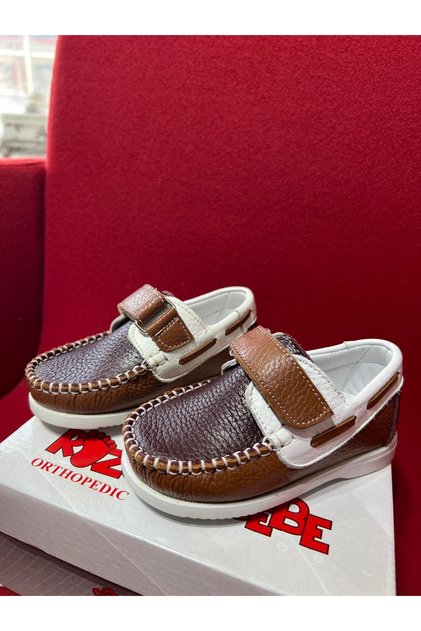 Erkek Bebek Çocuk Hakiki Deri Nature Ortopedik Günlük Ayakkabı
