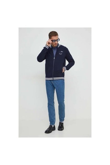 Hooded Collar Navy Blue Men's Sweatshirt M4rq17k9z21g7v2_full Zip Guess Truc