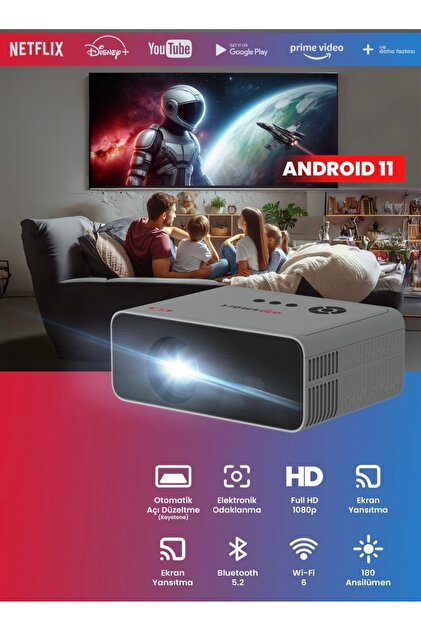 FS1PRO TEKNOLOJI ANDROİD PROJEKSİYON TV BOX ALPSMART - SİNAMA TV