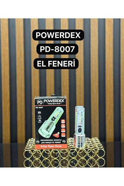 powerdex Pd-8007 Su Geçirmez Şarjlı Profesyonel El Feneri - Fiyatı