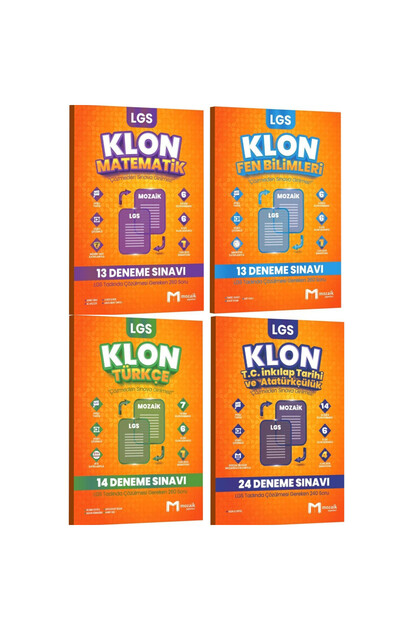 Son Viraj Yayınları Mozaik Yayınları 8. Sınıf LGS Matematik Fen