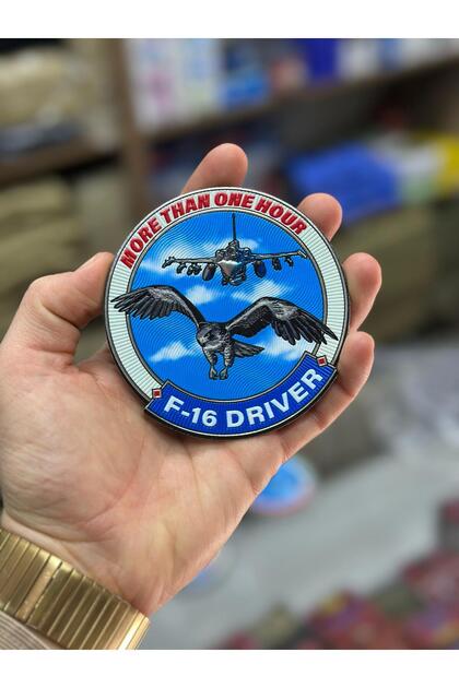 3D LAZER KESİM KARTAL VE F 16 TEMALI PATCH (PEÇ ) ARKASI CIRTLI