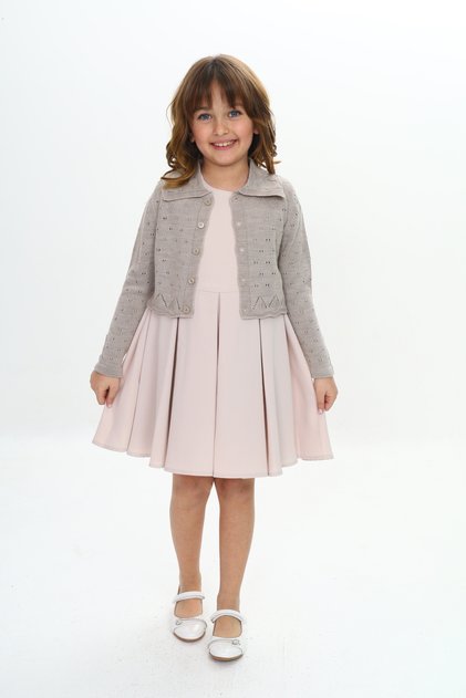 Girl's Dress Cardigan Jacket Set