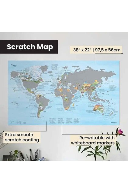 - Hiking Map Scratch Edition Poster [97.5x56cm]