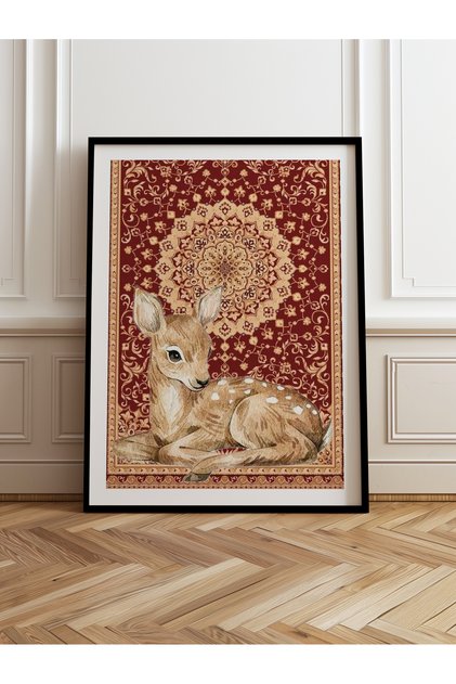Tekli Ahşap Çerçeveli Tablo Tek Parça Poster Tablo TK/1047