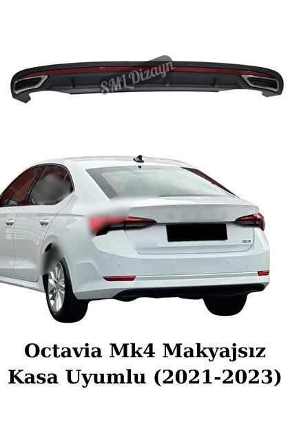 SML Dizayn 2021-2022-2023 Skoda Octavia Mk4 Difüzör Difizör