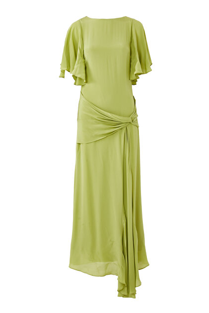 Arlowe Pea Sprout Crepe Maxi Dress