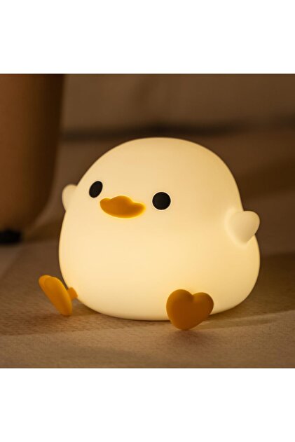 AWH Dodo Duck LED Night Light, Cute Silicone Touch Sensor Bedside