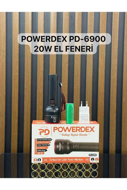powerdex Pd-6900 Zoomlu Şarjlı El Feneri 20w 2000 Lümen - Fiyatı