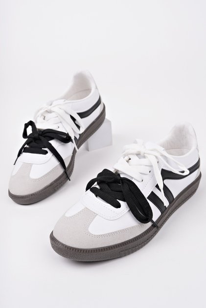 Retro Çift Bağcıklı Günlük Kadın Sneaker Spor Ayakkabı
