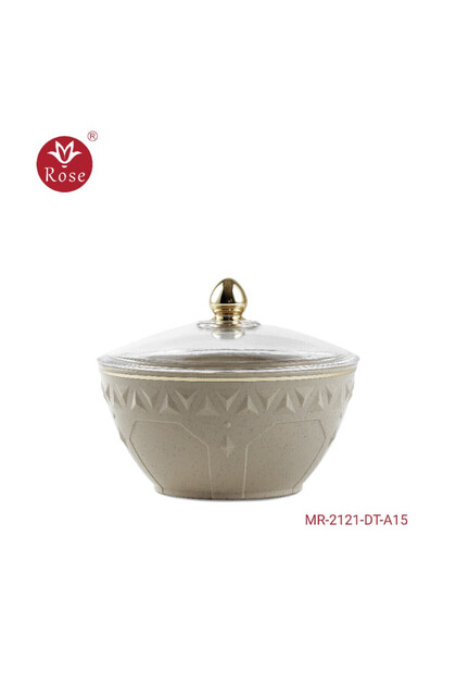 Mr-2121-وعاء تمر مع غطاء روز (7*14)سم