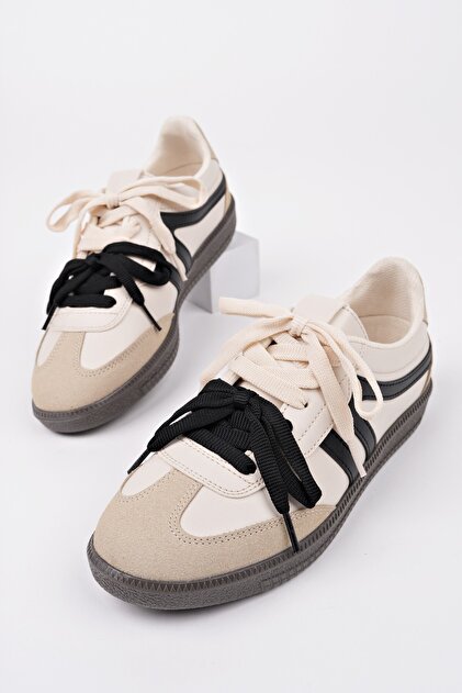Muggo Retro Çift Bağcıklı Günlük Kadın Sneaker Spor Ayakkabı