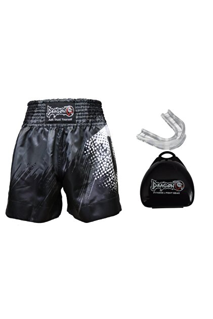 Dragon Athlete Mouthguard și Mt3011 Muay Thai Kick Boxing Shorts Set de 2 pantaloni scurți Muay Thai cu imprimare digitală