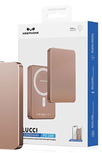 KeepHone PB34 Apple Samsung Uyumlu 10.000 mAh 15W Manyetik Hızlı