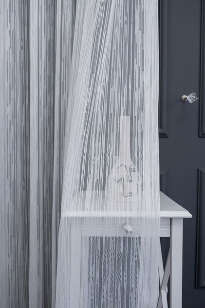 Farbateks Dikim Broken Line New Design 1/3 Layer Pleated Non-Ironing Non-Crinkle Tulle Curtain