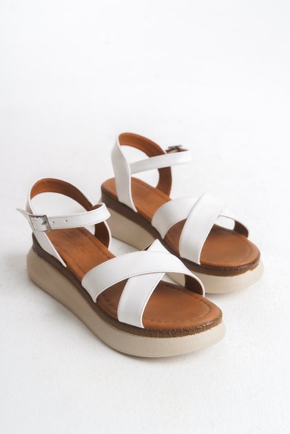 Women's Daily High Sole Cross Model Comfortable Sandals