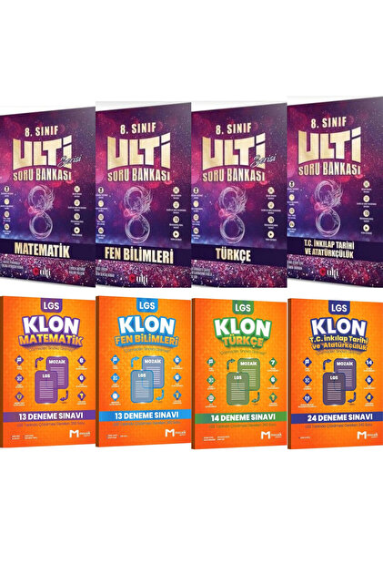 Mozaik Yayınları Mozaik LGS 8. Sınıf Matematik Türkçe Fen İnkılap