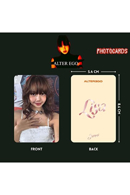 Kpop Dünyasi BLACKPINK Lisa '' Alter Ego '' SUNNI Photocards Set