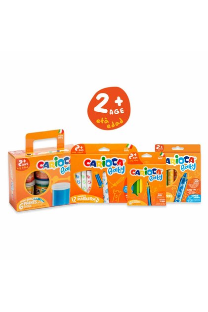 Pachet Finger Paint: Carioci Lavabile, Creioane Colorate Si Cerate, Copii 2 Ani, Baby