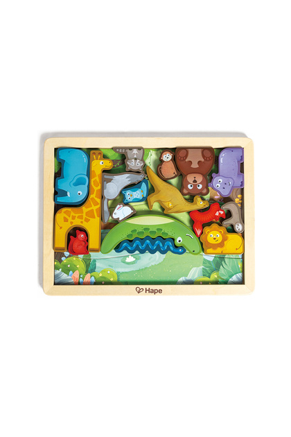 Puzzle din lemn - Regatul Animalelor