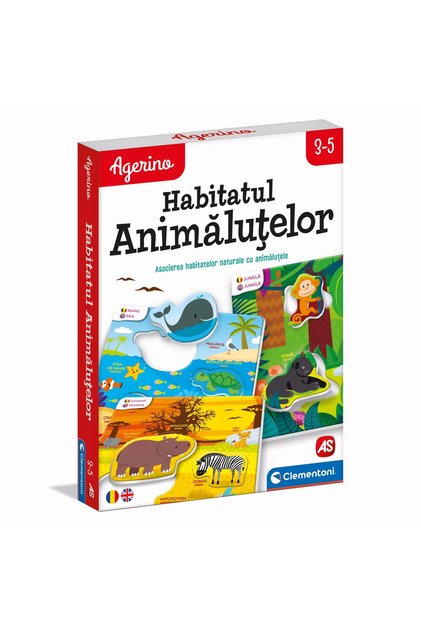 Joc Educativ, Habitatul Animalutelor, Agerino, 3 - 5 Ani, Clementoni