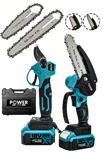 2点セット POWER BLACK Germany 2 Li Set 18v 1.5 Ah Çift Akülü Çelik Şanzıman