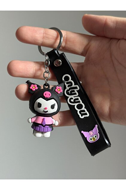 NAS fashion 3d Kuromi Silikon Anahtarlık Ve Çanta Aksesuarı