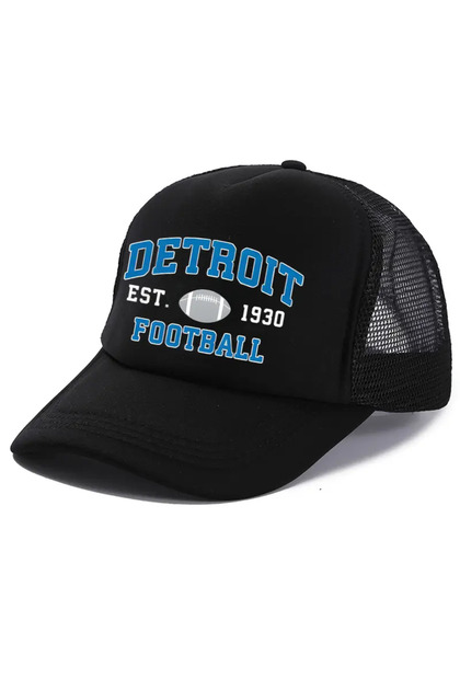 Detroit Football bedruckte Mesh-Snapback-Mütze