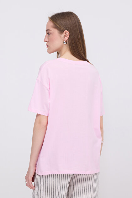 Addax Bisiklet Yaka Baskılı T-shirt P10431 - Fiyatı, Yorumları