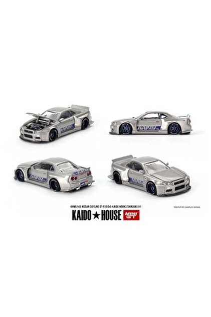 Mini GT Kaido House Nissan Skyline GT-R (R34) Kaido Works (V2 Aero