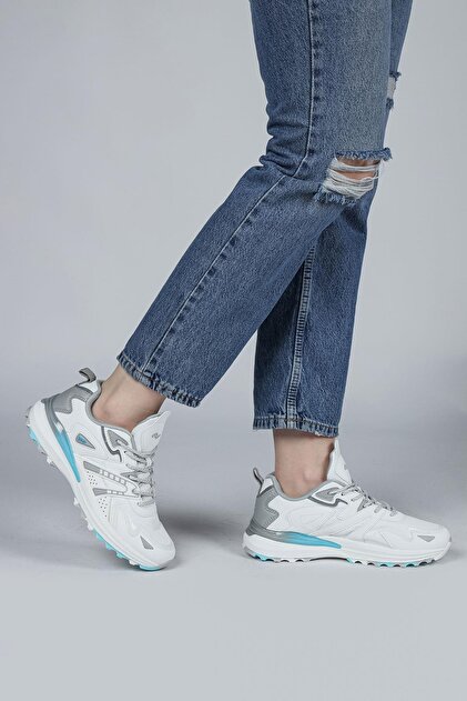 Jump 29940 Beyaz - Mint Kadın Sneaker Günlük Spor Ayakkabı