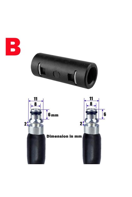 Bosch AR Blue Pressure Washer Hose Extension Connector Pipe Adaptor For Karcher AR Blue Bosch Black