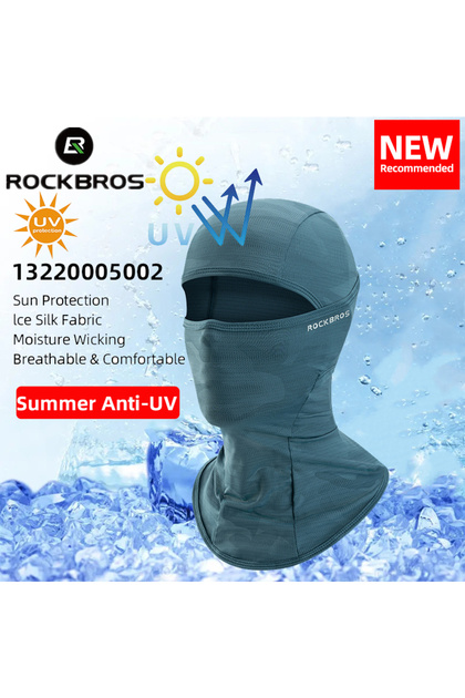 قناع ركوب الدراجات من ROCKBROS مقاس حر 13220005002، قناع حماية من الشمس والأشعة فوق البنفسجية للربيع والصيف، قناع بالاكير للدراجات
