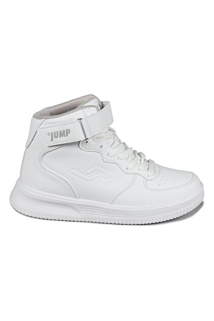 Jump 16308 Yüksek Bilekli Beyaz Kadın Sneaker Günlük Spor Ayakkabı