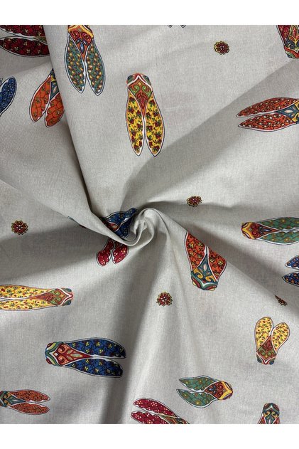%100 Pamuk Desenli Poplin Kumaş - En: 160cm