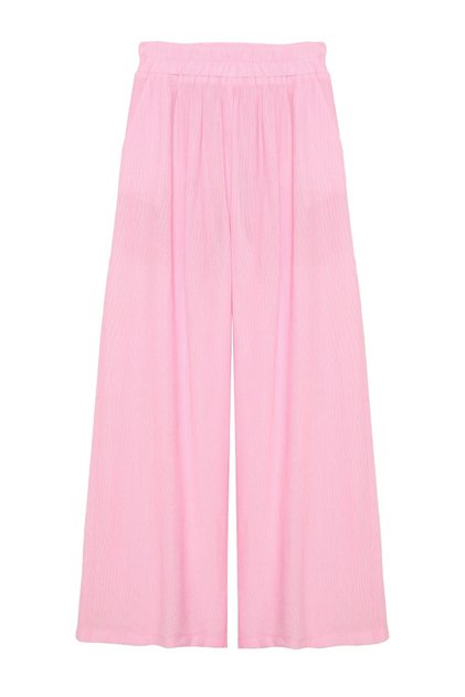 Wide Leg Trousers with Elastic Waist