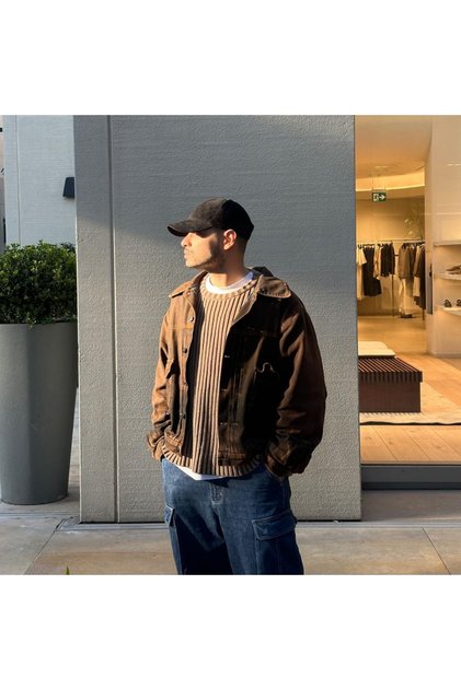 Unisex Siyah Hakiki Süet Deri Spor Şapka
