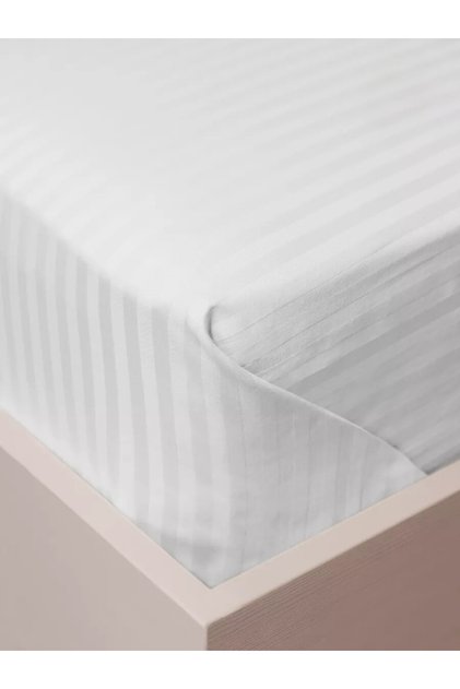Striped Satin Bed Sheet, 83 Thread Count, Single & Double Size, Home and Hotel Bed Sheet, Simple and Elegant