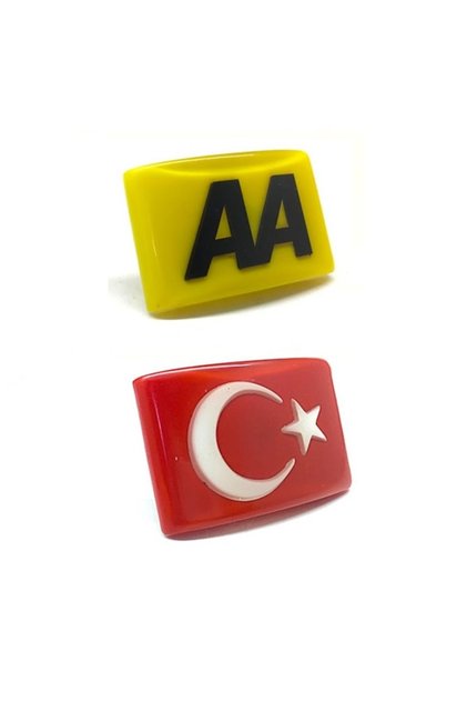 Turkish Flag And Aa Label Louver Coat of Arms 3D Quality