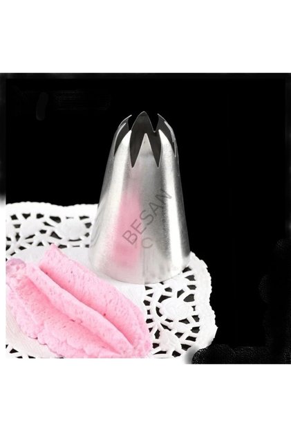 Stainless Steel Cream Piping Bag Tip 1 Piece + 4 Whipped Cream Bags