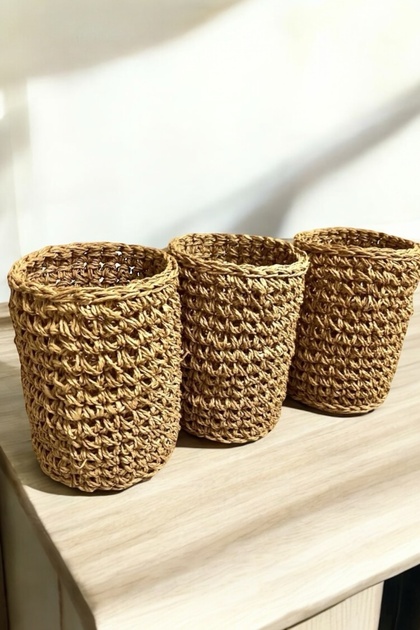 Home Decoration Kitchen Organizer Countertop Organizer Wicker Spoon Holder Bamboo Spoon Holder (Price Per Piece)