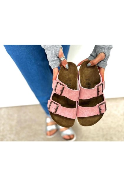 Double buckle mushor sole unisex slippers