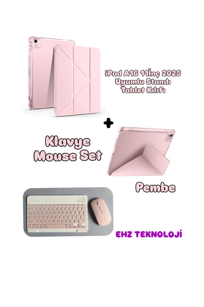 EHZ TEKNOLOJİ iPad A16 11İnç 2025 Uyumlu Standlı Tablet Kılıfı +