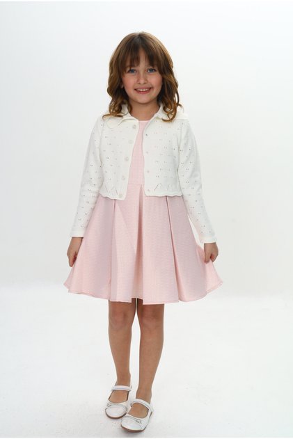 Girl's Dress Cardigan Jacket Set