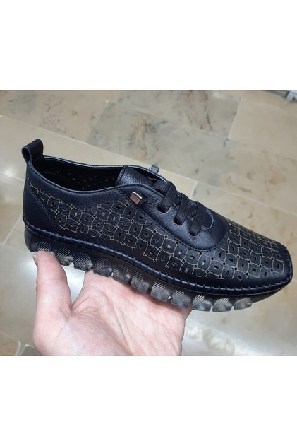 Women's Genuine Leather Orthopedic Soft Folding Transparent Silicone Sole Daily Casual Shoes