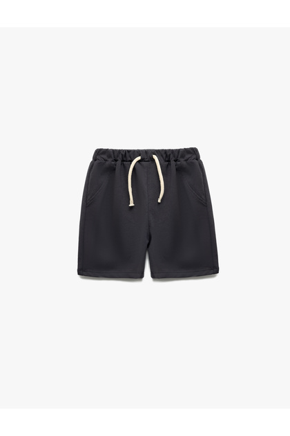 Cotton Lace-Up Waist Basic Shorts